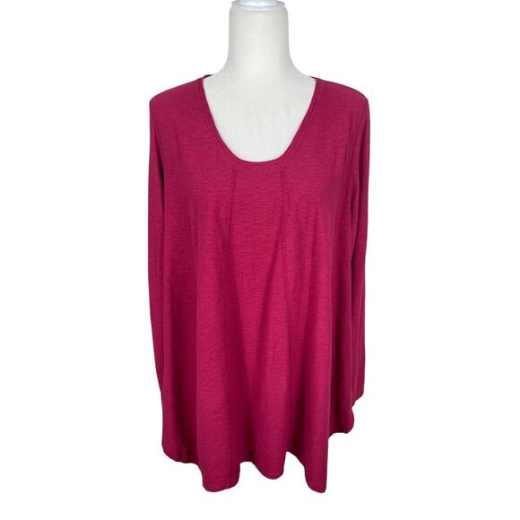 Cut Loose Linen Cotton Blend Tunic Top Asymmetric Lagenlook Artsy Women's Sz XXL - Picture 1 of 14